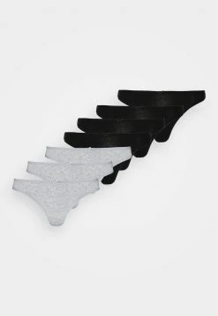 Lo mas barato 👏 Anna Field GEORGINA 7PP THONG COTTON - Tanga - Black/grey, Mujer 😉 -Fashionize Ventas 068371459ed841fe8798526863dbf5cb