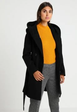 Barato 🔔 Anna Field DOUBLE BREASTED COAT WITH HOOD - Abrigo Clásico - Black, Mujer 😍