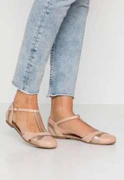 Presupuesto ✨ Anna Field LEATHER BALLERINAS - Bailarinas Con Hebilla - Beige, Mujer 🤩