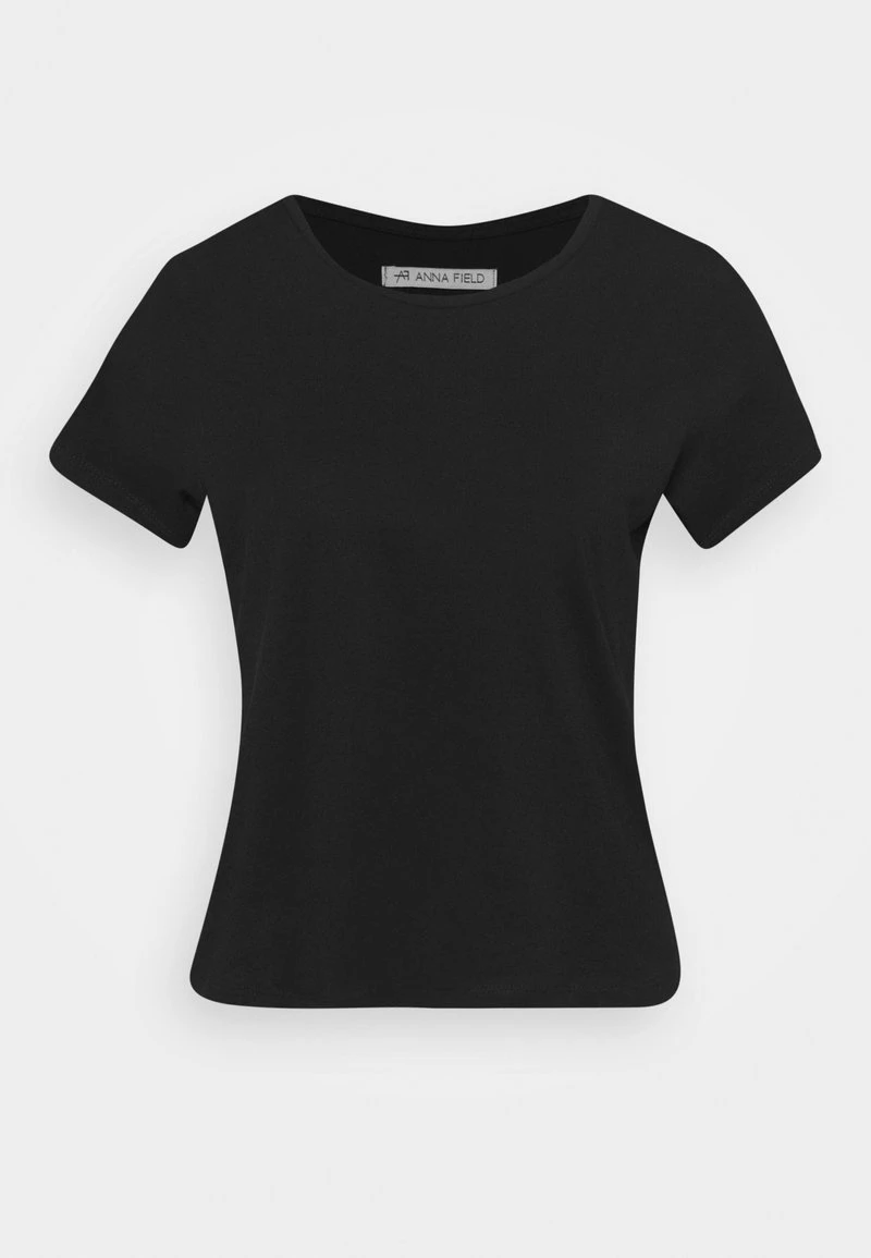Para estrenar ⭐ Anna Field Camiseta Básica - Black, Mujer ⌛ 6 Para estrenar ⭐ Anna Field Camiseta Básica - Black, Mujer ⌛ - Imagen 4
