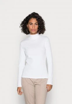 Toma de corriente 🧨 Anna Field PERKIN NECK LONGSLEEVE - Camiseta De Manga Larga - White, Mujer 😉