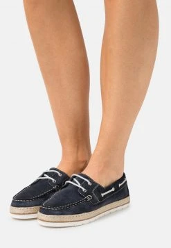 Promoción 🤩 Anna Field LEATHER - Zapatos Con Cordones - Dark Blue, Mujer ⭐