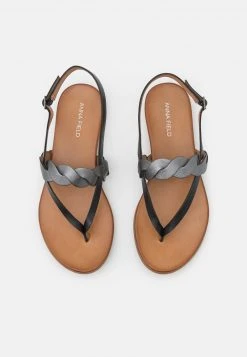 Barato ⭐ Anna Field LEATHER - 🧨 Sandalias De Dedo - Black, Mujer ⌛ -Fashionize Ventas 1c75bfdc58ee4168a02b4064ac7c34f7