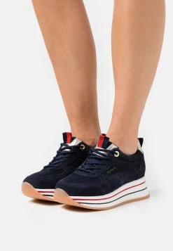 Descuento ⌛ Anna Field LEATHER - Zapatillas - Dark Blue, Mujer 💯