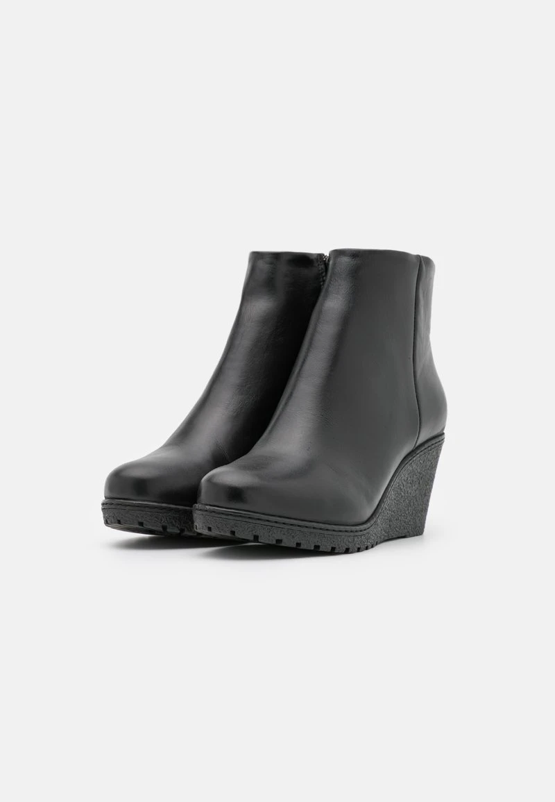 Nuevo ❤️ Anna Field LEATHER WINTER BOOT - Wedge Ankle Boots - Botines Bajos - Black, Mujer ⭐ 5 Nuevo ❤️ Anna Field LEATHER WINTER BOOT - Wedge Ankle Boots - Botines Bajos - Black, Mujer ⭐ - Imagen 3