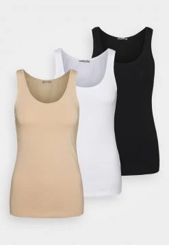 Mejor precio ⭐ Anna Field BASIC TANK 3er Pack - Top - Black/white/nude, Mujer ⭐