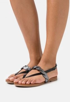 Barato ⭐ Anna Field LEATHER - 🧨 Sandalias De Dedo - Black, Mujer ⌛