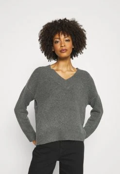 ofertas ⌛ Anna Field Jersey De Punto - Mottled Dark Grey, Mujer ⭐