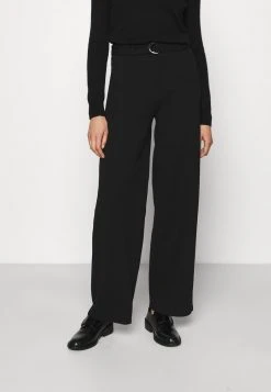 Gran venta ⭐ Anna Field BELTED FLARED LEG PANTS - Pantalones - Black, Mujer ⌛