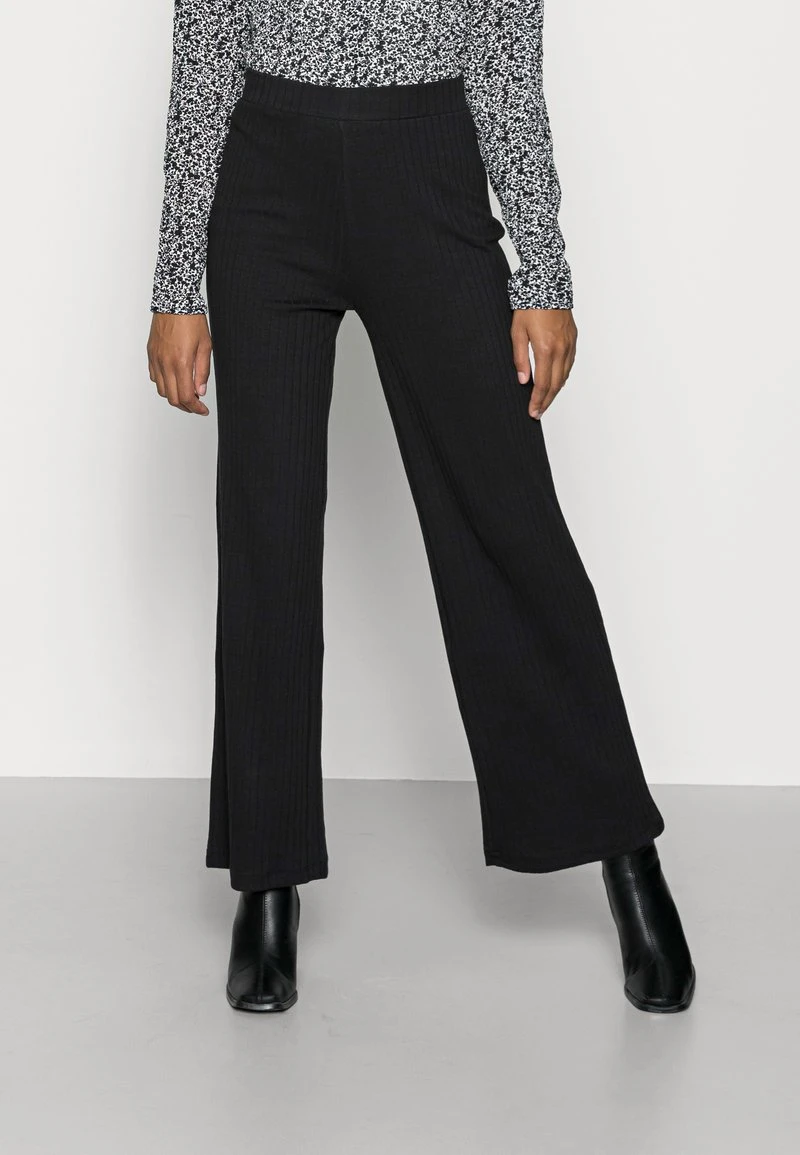 Venta express ⌛ Anna Field RIBBED WIDE LEG TROUSERS - Pantalones - Black, Mujer ⭐ 3 Venta express ⌛ Anna Field RIBBED WIDE LEG TROUSERS - Pantalones - Black, Mujer ⭐