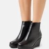 Nuevo ❤️ Anna Field LEATHER WINTER BOOT - Wedge Ankle Boots - Botines Bajos - Black, Mujer ⭐ -Fashionize Ventas 3f22c5fa942c4fcdaafa6b1aa0418020