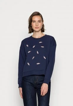 Venta al por mayor 🌟 Anna Field Embroidered Sweatshirt Regular Fit - Sudadera - Dark Blue, Mujer 🎁