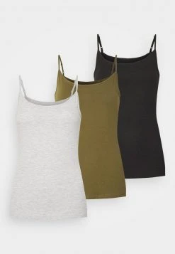 Comprar ❤️ Anna Field 3er PACK - Top - Black/mottled Light Grey/khaki, Mujer ✔️