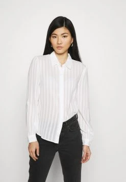 Gran venta 🌟 Anna Field Semi Sheer Blouse - Camisa - White, Mujer ❤️