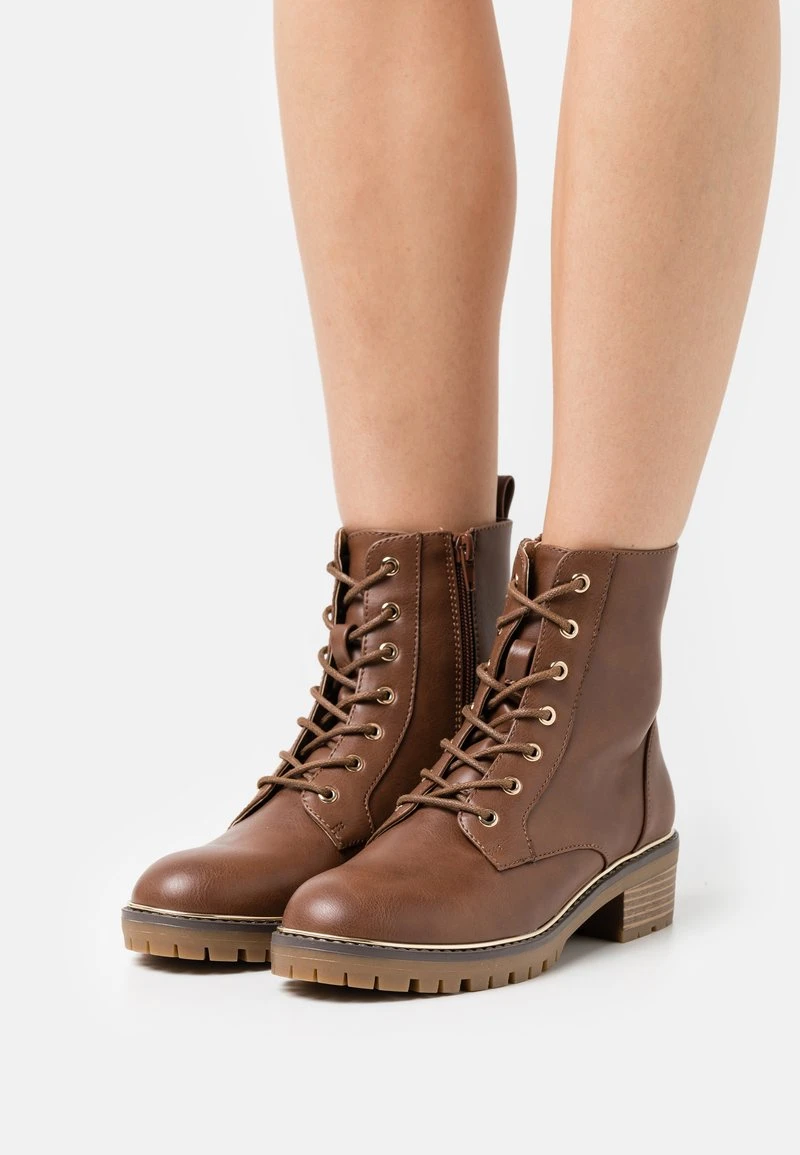 Nuevo 🌟 Anna Field Botines Con Cordones - Cognac, Mujer ⭐ 3 Nuevo 🌟 Anna Field Botines Con Cordones - Cognac, Mujer ⭐