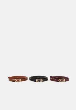 Descuento ✔️ Anna Field 3 PACK - Cinturón - Black/bordeaux/cognac, Mujer 🔔