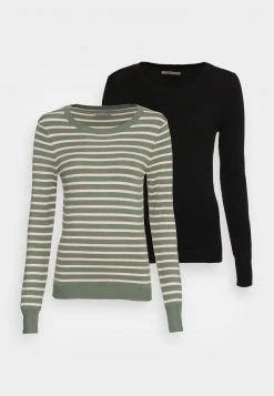 Presupuesto 👍 Anna Field 2 PACK JUMPER - Jersey De Punto - Black, Green/beige, Mujer 🥰 -Fashionize Ventas 5ce1fc0dfd6c4a9ba6c0166061bd2645