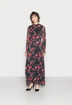 Promoción ⭐ Anna Field MAXI HIGH NECK ⭐ DRESS - Vestido Largo - Black/orange, Mujer ✔️