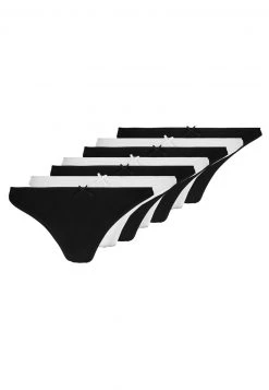 Para estrenar ✔️ Anna Field GEORGINA 7 PACK THONG - COTTON - Tanga - White/black, Mujer ⭐