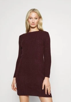 Nuevo ⌛ Anna Field Vestido De Punto - Bordeaux, Mujer ✨