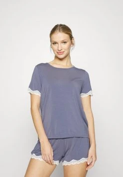 Gran venta 🛒 Anna Field LACE TRIM SHORT SET - Pijama - Blue, Mujer 🛒