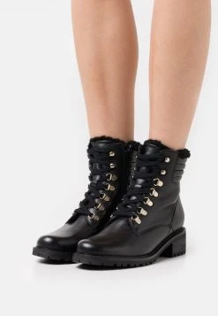 mejor venta ❤️ Anna Field LEATHER - Botines Con Cordones - Black, Mujer 🥰