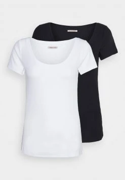 mejor venta ✔️ Anna Field 2 PACK - Camiseta Básica - Black/white, Mujer ✔️