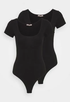 Nuevo 🎁 Anna Field 2PP SHORT SLEEVES BODIES - Body - Black, Mujer ✨ -Fashionize Ventas 6e0586f97c504ccea7c6a5821ef118f9