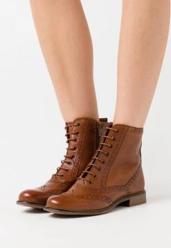 Lo mas barato 😍 Anna Field LEATHER - Botines Con Cordones - Cognac, Mujer ✔️