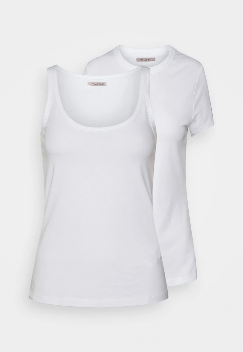 Mejor trato ✨ Anna Field 2 PACK - Top - White, Mujer ❤️ 3 Mejor trato ✨ Anna Field 2 PACK - Top - White, Mujer ❤️