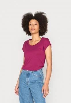 Toma de corriente 😍 Anna Field Camiseta Básica - Dark Red, Mujer ✔️