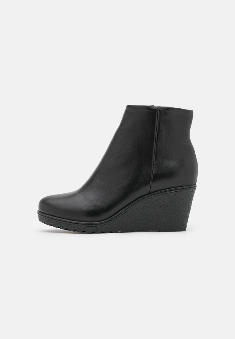 Nuevo ❤️ Anna Field LEATHER WINTER BOOT - Wedge Ankle Boots - Botines Bajos - Black, Mujer ⭐ 4 Nuevo ❤️ Anna Field LEATHER WINTER BOOT - Wedge Ankle Boots - Botines Bajos - Black, Mujer ⭐ - Imagen 2