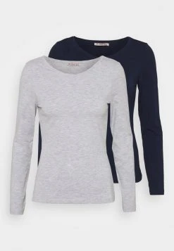 Comprar 😀 Anna Field 2 PACK - Camiseta De Manga Larga - Dark Blue/mottled Light Grey, Mujer 🥰