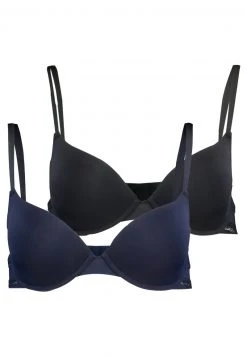 Lo mas barato 🛒 Anna Field NADINE 2PP TSHIRT BRA PLAIN MICRO W LACE WING - Sujetador Básico - Black /dark Blue, Mujer ⭐