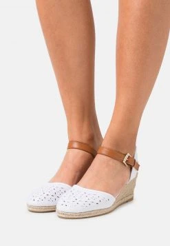 Presupuesto ⌛ Anna Field 🧨 Sandalias De Cuña - White, Mujer ✔️