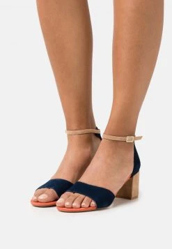 Nuevo 🎁 Anna Field LEATHER - Sandalias - Dark Blue, Mujer ❤️