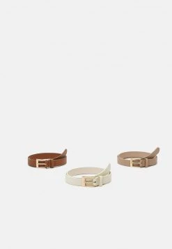 mejor venta ⌛ Anna Field 3 PACK - Cinturón - Cognac/off-white, Mujer ⌛