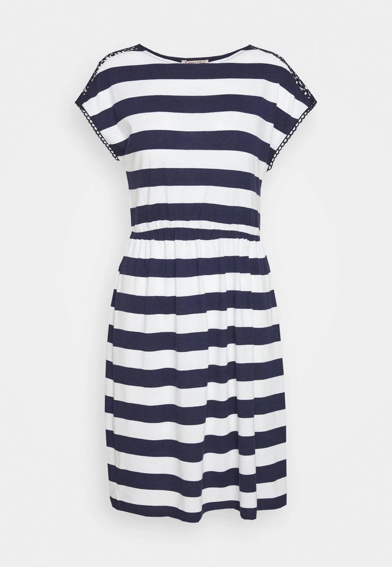 Venta express 🎁 Anna Field Vestido Ligero - Evening Blue/white, Mujer ❤️ 6 Venta express 🎁 Anna Field Vestido Ligero - Evening Blue/white, Mujer ❤️ - Imagen 4