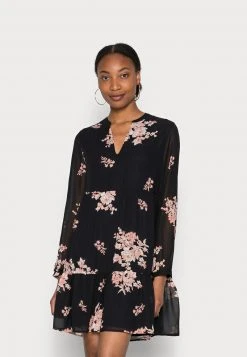 Toma de corriente ⌛ Anna Field Vestido Informal - Black/pink, Mujer 🌟