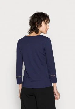 mejor venta ✨ Anna Field V-NECK TAPE INSERT SLEEVE - Camiseta De Manga Larga - Dark Blue, Mujer ❤️ -Fashionize Ventas a25ff972e4eb4b10a77de648e8b95a76