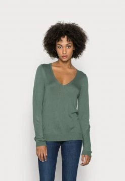 Comprar 🥰 Anna Field OPEN V NECK JUMPER - Jersey De Punto - Green, Mujer 🤩