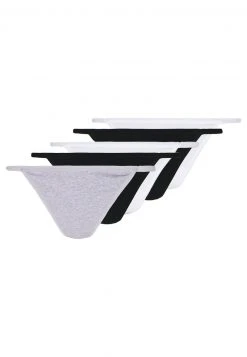 Presupuesto 🛒 Anna Field CODY 5PP THONG THIN STRAP - Tanga - Grey/white/black, Mujer ✔️