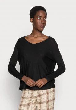 ofertas ⭐ Anna Field RELAXED V-NECK - Jersey De Punto - Black, Mujer ✔️