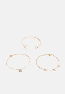 Presupuesto 🌟 Anna Field 3 PACK - Pulsera - Gold-coloured, Mujer 🥰