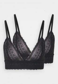 Comprar 😍 Anna Field 2 Pack Greer Lace Bralette - Sujetador Sin Aros - Black, Mujer ❤️