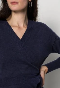 Mejor trato ✨ Anna Field WRAP OVER MIDI 🎁 DRESS - Vestido De Punto - Dark Blue, Mujer 🌟 -Fashionize Ventas cca6598df7504b809e91e58a72f7720b