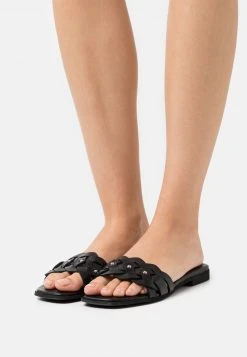 Mejor trato ⭐ Anna Field LEATHER - 🎉 Sandalias Planas - Black, Mujer ❤️