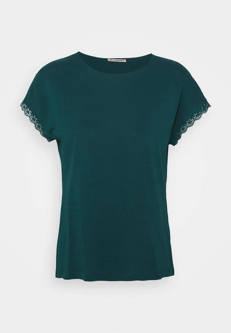 Mejor precio 👏 Anna Field Camiseta Básica - Teal, Mujer 🔔 3 Mejor precio 👏 Anna Field Camiseta Básica - Teal, Mujer 🔔