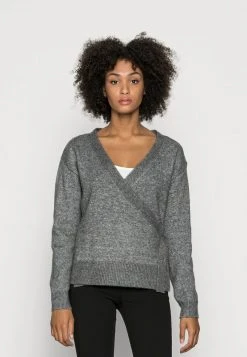 Lo mas barato 🎁 Anna Field LOOSE FIT WRAP - Jersey De Punto - Mottled Dark Grey, Mujer 😉