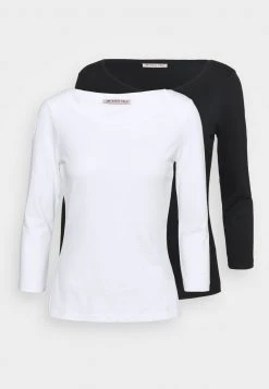 Venta express 😀 Anna Field 2 PACK - Camiseta De Manga Larga - White/black, Mujer 🛒 -Fashionize Ventas e9103d8e05a6451786eb0ce01a8aec49